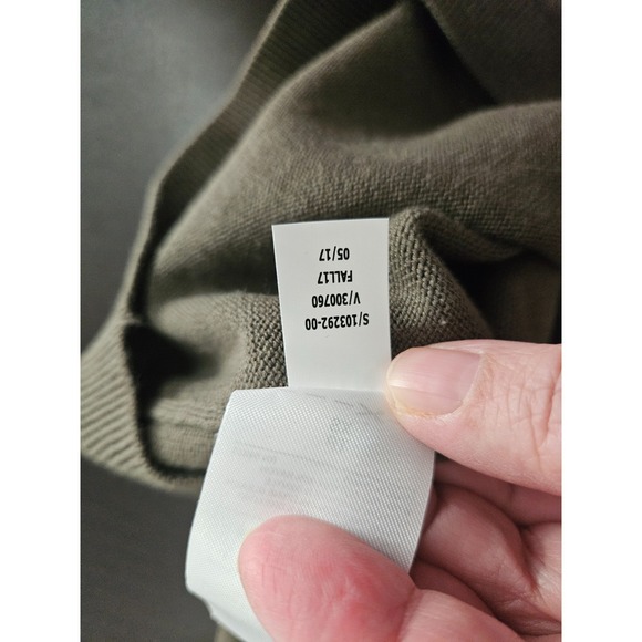 Banana Republic XS Olive Bird Graphic Knit Sweater Naturecore Cottagecore - Picture 4 of 7